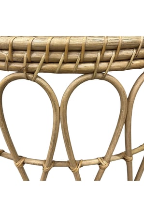 Bambu Rattan Orta Sehpa 71 cm El Yapımı 45 cm Yükseklik