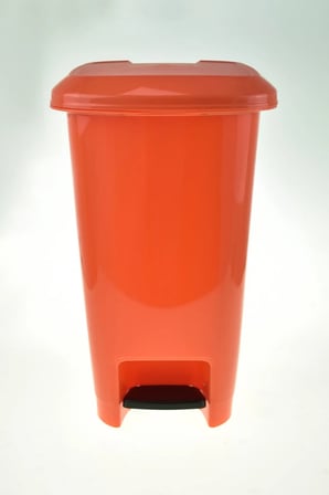 Slim Pedallı Çöp Kovası 25 Litre Turuncu Çöp Kovası Pedallı Çöp Kovası
