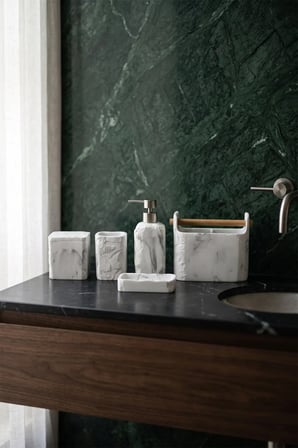 Laduree Beyaz 5 Parça Banyo Aksesuar Seti