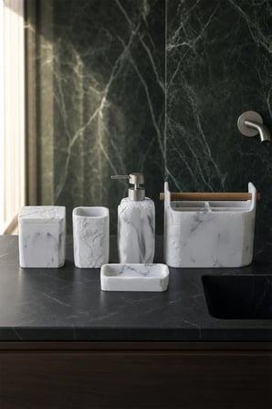 Laduree Beyaz 5 Parça Banyo Aksesuar Seti