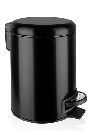 SİYAH 12 Litre ELİT Pedallı Çöp Kovası LÜKS Mutfak Çöp KUTUSU ELİT EV OFİS
