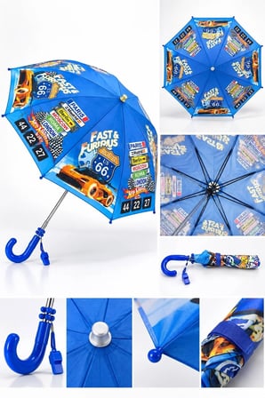 Çocuk Şemsiyesi Sevimli Figürlü Renkli 8 Telli Otomatik Açılır