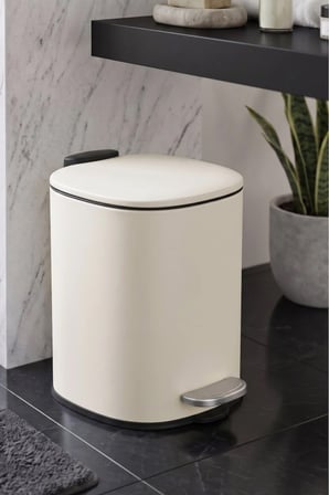 Pedallı Çöp Kovası Koyu Krem 5 Lt - THN62243