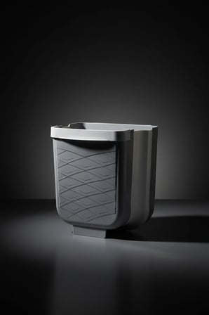 Katlanabilir Çöp Kovası 6 Litre (6000 ml) - Silikon ve Plastik Gövde, Askıl