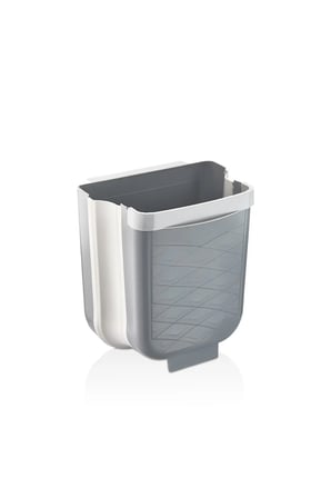 Katlanabilir Çöp Kovası 6 Litre (6000 ml) - Silikon ve Plastik Gövde, Askıl