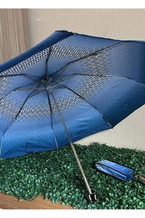 April Bej Ekose Katlanır Şemsiye 205L 8 Çelik Telli