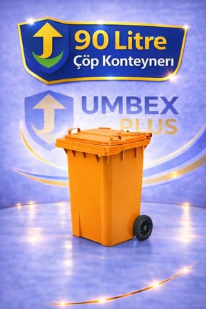 Atık Plastik Çöp Konteyneri 90 Litre Plastik Konteyner - A Isıya Karşı Daya