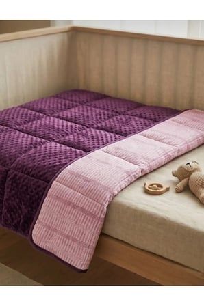 Tekstil Premium Çift Taraflı Kadife Bebek Ve Çocuk Battaniyesi 90x120 cm -