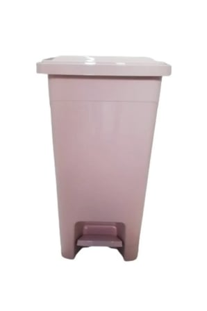 15 Lt Slim Pedallı Plastik Çöp Kovası Pembe Renkli