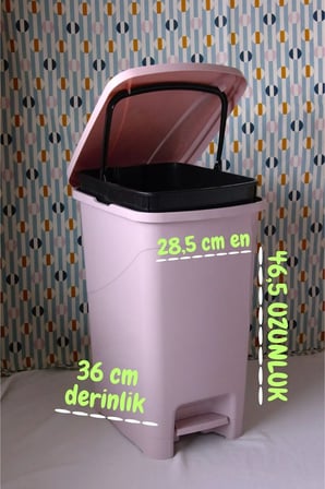 25 Litre Pedallı İç kovalı Slim Çöp Kovası, Mutfak/Ofis/Banyo Çöp Kovası Pe