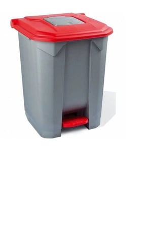 Konteyner Bahçe Çöp Kovası 50 Lt Sarı Kapaklı