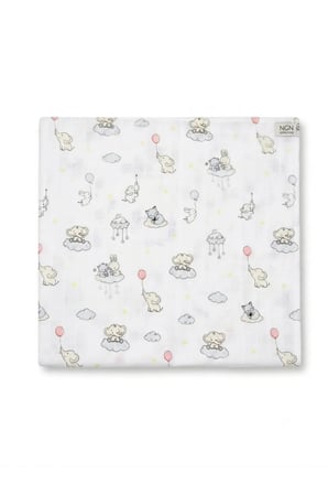 2'li Bebek Müslin Örtü 80x80 cm %100 Pamuk – Tek Katlı Müslin Battaniye, Ku