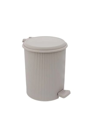 3 lü Krem Taş Nostalji Pedallı Çöp Kovası: 20 Litre 11 litre 6 litre