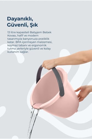 Ayaklı Banyo Seti 7 Parça Pembe