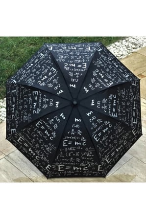 Siyah Unısex Matematik Şemsiyeleri