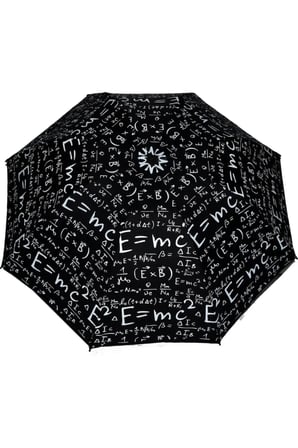 Unısex Siyah Matematik Desenli Şemsiye