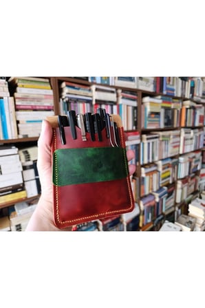 Şık Deri Kalemlik, 8-9 Kalemlik, 28x13 cm, Kalem ve Ofis Aksesuarı