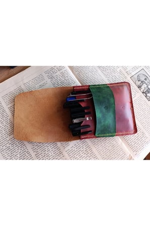 Şık Deri Kalemlik, 8-9 Kalemlik, 28x13 cm, Kalem ve Ofis Aksesuarı