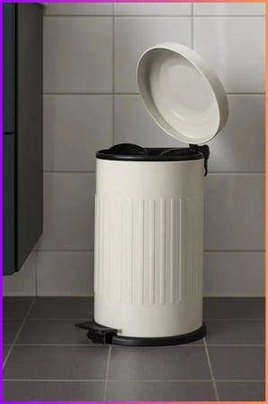 Vintage 16 Lt Yavaş Kapanır Kapaklı Ofis Mutfak Banyo Balkon Çöp Kovası Kre