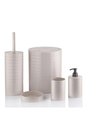 5 Li Lüx Banyo Seti Kullanışlı Sağlam Şık KREM-MA014