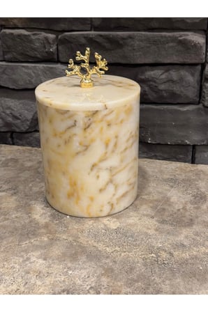 Bal Mermer Çöp Kovası – 20 cm x 16 cm