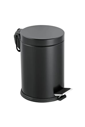 Bath Pedallı Çöp Kovası - Siyah - 5 lt