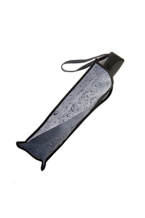 Bayan Tam Otomatik Damlacık Desen Duman Gri Şemsiye
