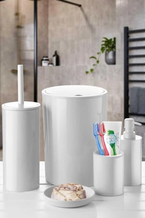 Flores 5li Banyo Seti Beyaz Renk