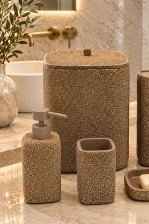 Laduree Brown 5 Parça Banyo Aksesuar Seti