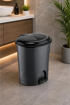 33 Litre Pedallı Çöp Kovası Kapaklı Plastik Mutfak Banyo Ofis Çöp Kutusu