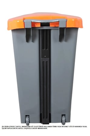 Plastik Köşeli Pedallı Çöp Kovası 70 Lt - Tekerlekli - Pedallı Çöp Konteyne