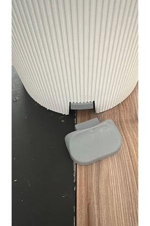 Yuvarlak Pedallı Çöp Kovası 20 Litre - Çizgili Stil Desen - Banyo Mutfak