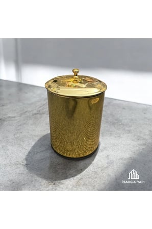 Gold Çöp Kovası Vintage Tasarım Gold Premium Banyo Mutfak Kova