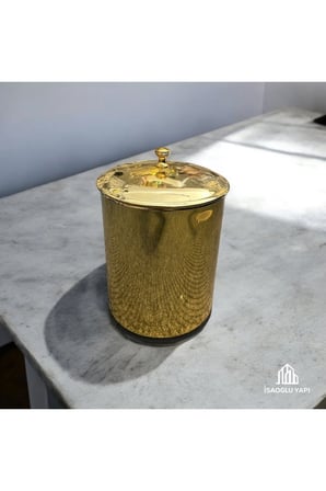 Gold Çöp Kovası Vintage Tasarım Gold Premium Banyo Mutfak Kova