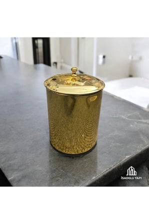 Gold Çöp Kovası Vintage Tasarım Gold Premium Banyo Mutfak Kova