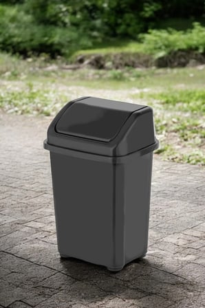 Banyo Mutfak Çöp Kovası 32 Litre Fantazi Kapaklı Çöp Kovası Atık Kutusu Caf