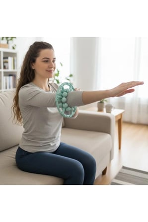 20 Tekerlekli Ayarlanabilir Masaj Aleti, 360° Daire Derin Doku ve Lenf Masajı