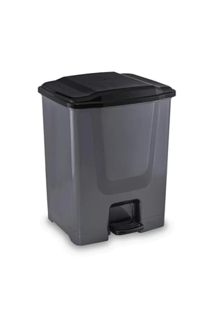 F196 Pedallı Plastik Çöp Kovası 10 L Gri