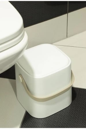 Sihirli Tutma Saplı Iç Kovalı Tezgah Üst Mutfak Çöp Kovası 4 Lt - Beyaz
