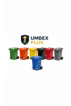 Metal Pedallı Çöp Konteyneri 90 Litre Konteyner ve 10 Adet Çöp Poşet Rulosu