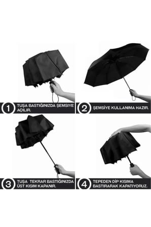 TAM OTOMATİK KIRILMAZ ŞEMSİYE