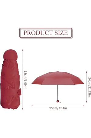 Bordo Şemsiye Özel Taşıma Kılıflı