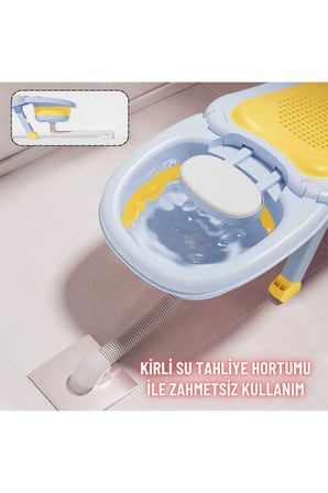 Bebek Banyo Yatağı ve Oturak Yeni Doğan Uyumlu Katlanır Küvet Aparatı Alt D