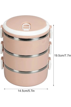 3 Katlı Sızdırmaz Yemek Termosu Çelik Sefer Tası 1.8 L