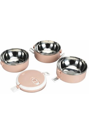 3 Katlı Sızdırmaz Yemek Termosu Çelik Sefer Tası 1.8 L