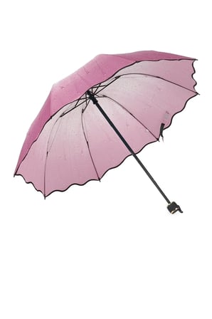 Pembe Yağmur Damlası Kadın Şemsiye