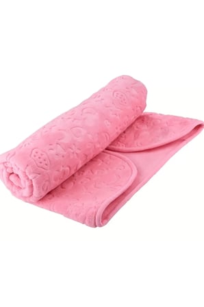 Bebek Battaniyesi Peluş Pembe (Mevsimlik İnce Bir Ürün) 90x110cm