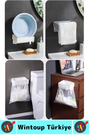 Kendinden Yapışkanlı Mutfak Banyo Balkon Ofis Kamp Piknik Katlanabilir Çöp