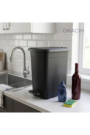 Pedallı Çöp Kovası 8 Lt - Mutfak, Banyo ve Ofis İçin Çöp Kutusu