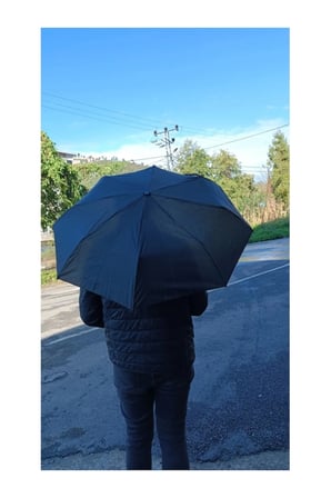 Cep Şemsiye 8 Telli Kısa Manuel Siyah 24cm